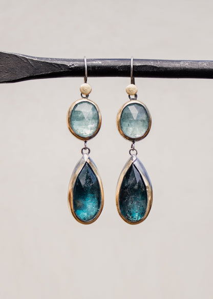 Blue Kyanite Double Drop Earrings | Austin Titus