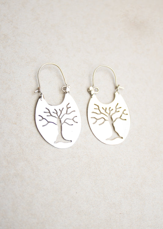 Oval Cutout Tree Earrings | Lee McAllister