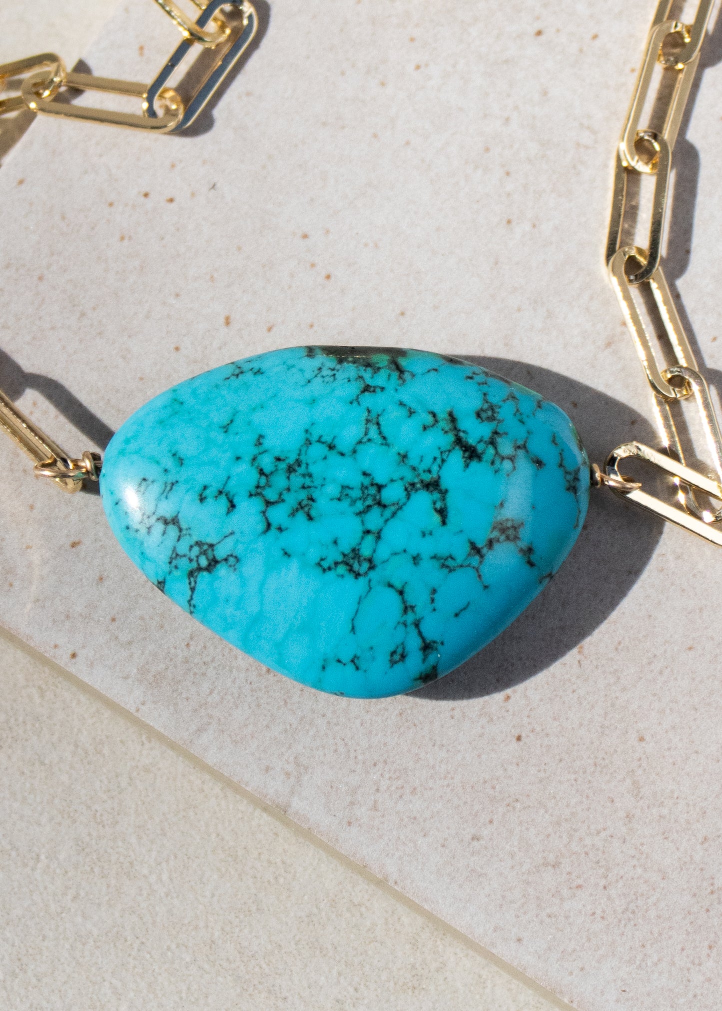 Turquoise Paperclip Necklace