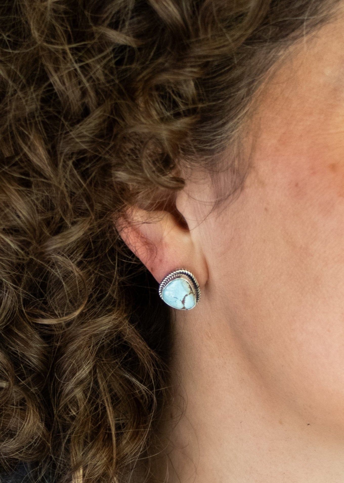 Lavender Turquoise Post Earrings