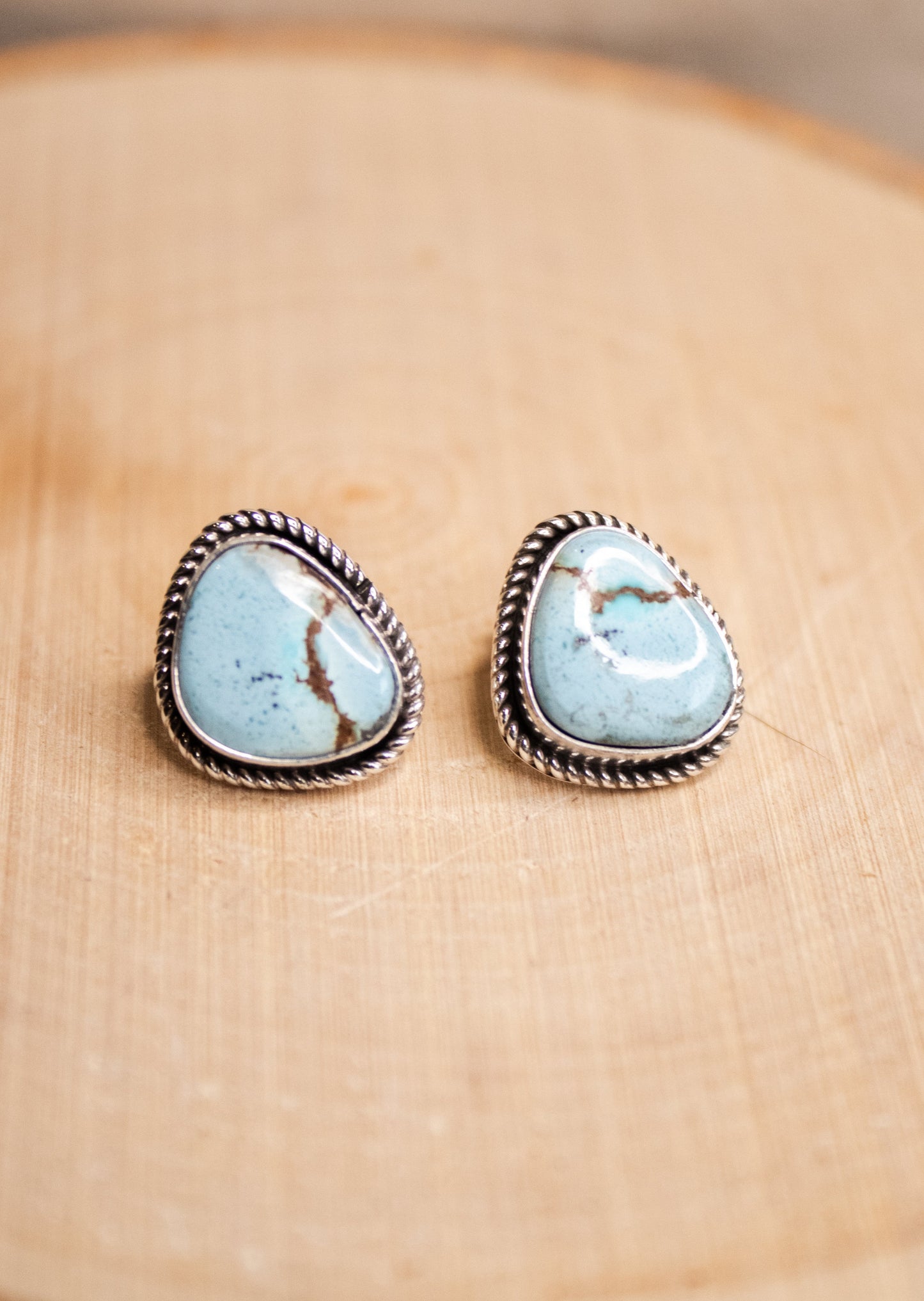 Lavender Turquoise Post Earrings