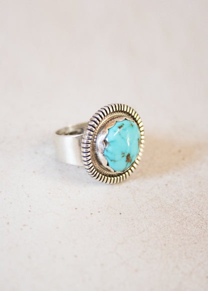Southwest Round Turquoise Ring