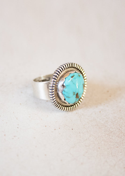 Southwest Round Turquoise Ring