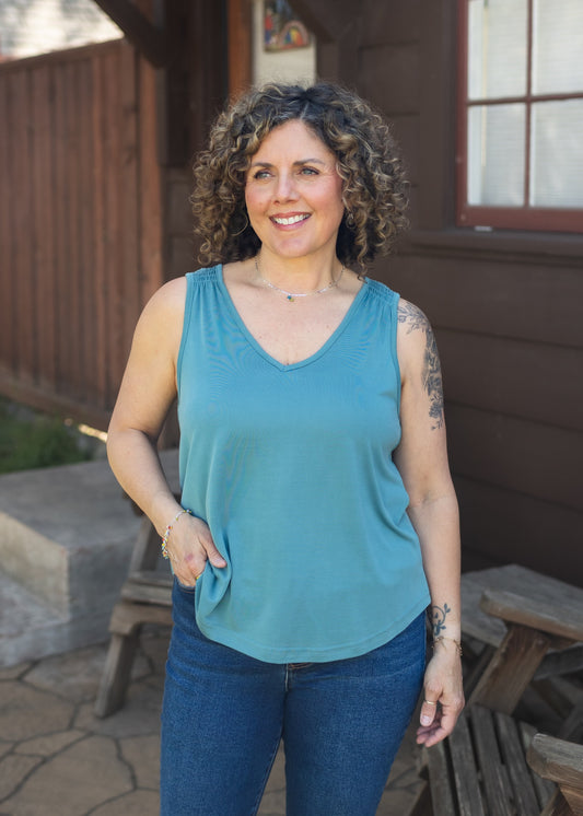 Knit Tank in Teal