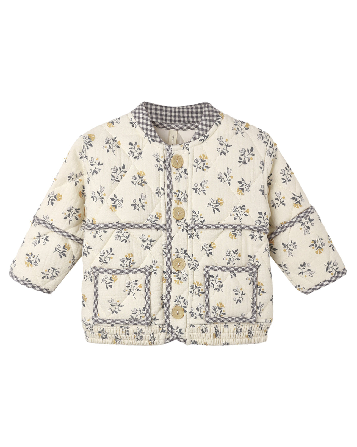 French Floral & Gingham Quilted Jacket