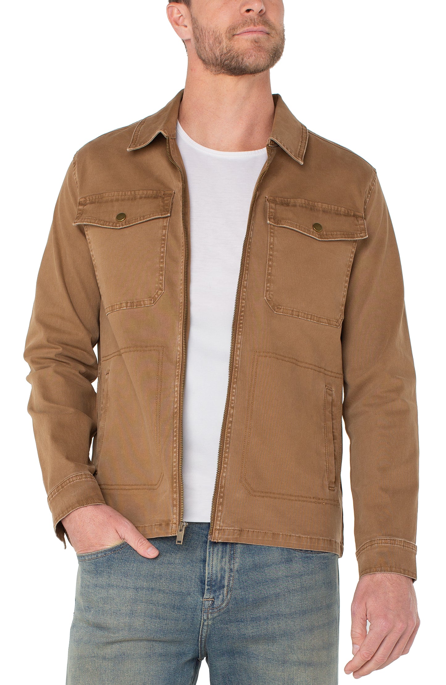 Zip Jacket in Chestnut | Liverpool