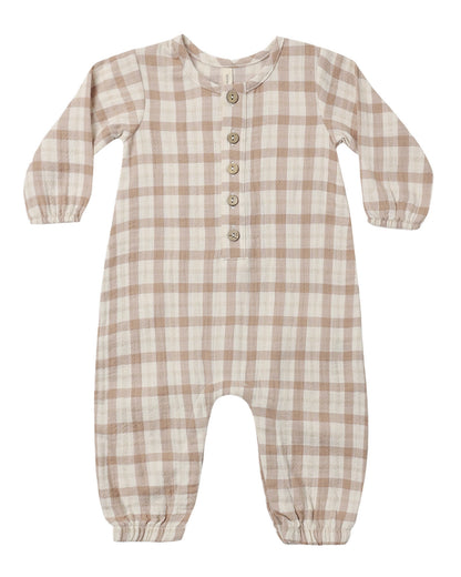 Rustic Plaid Woven Jumpsuit