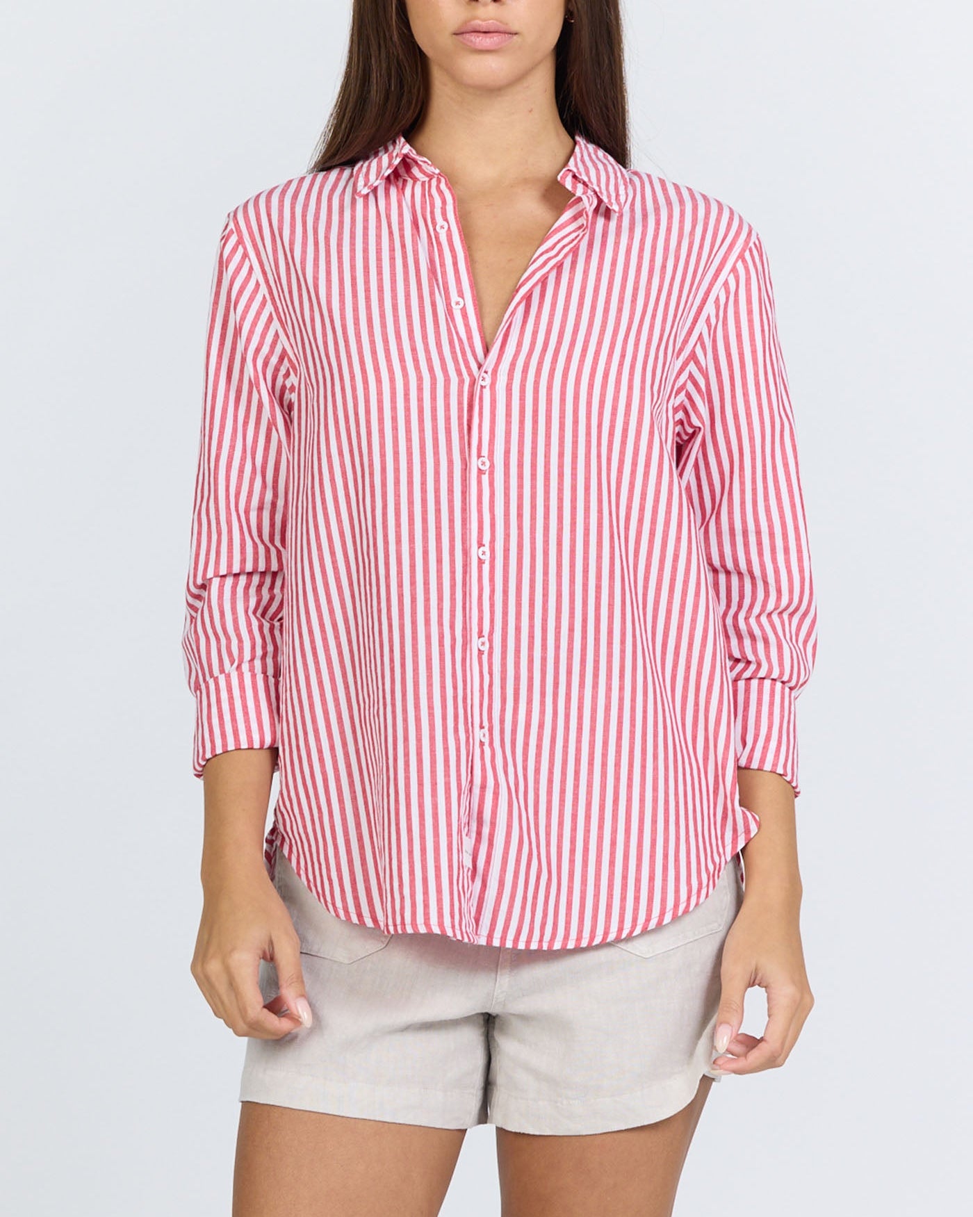 Lolita Striped Shirt in Salsa | Dear John