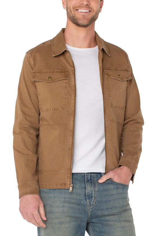 Zip Jacket in Chestnut | Liverpool
