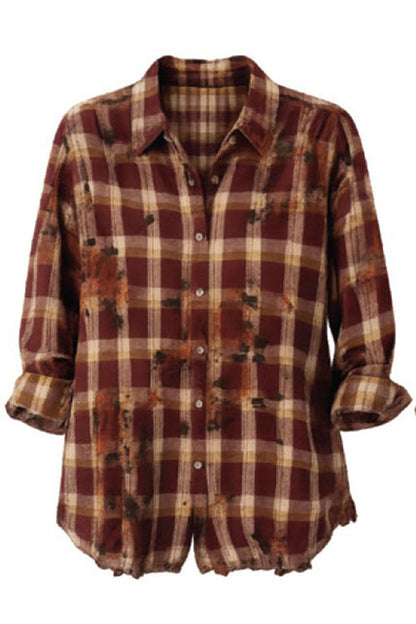 Adrianna Shirt in Rosewood Plaid | Dear John