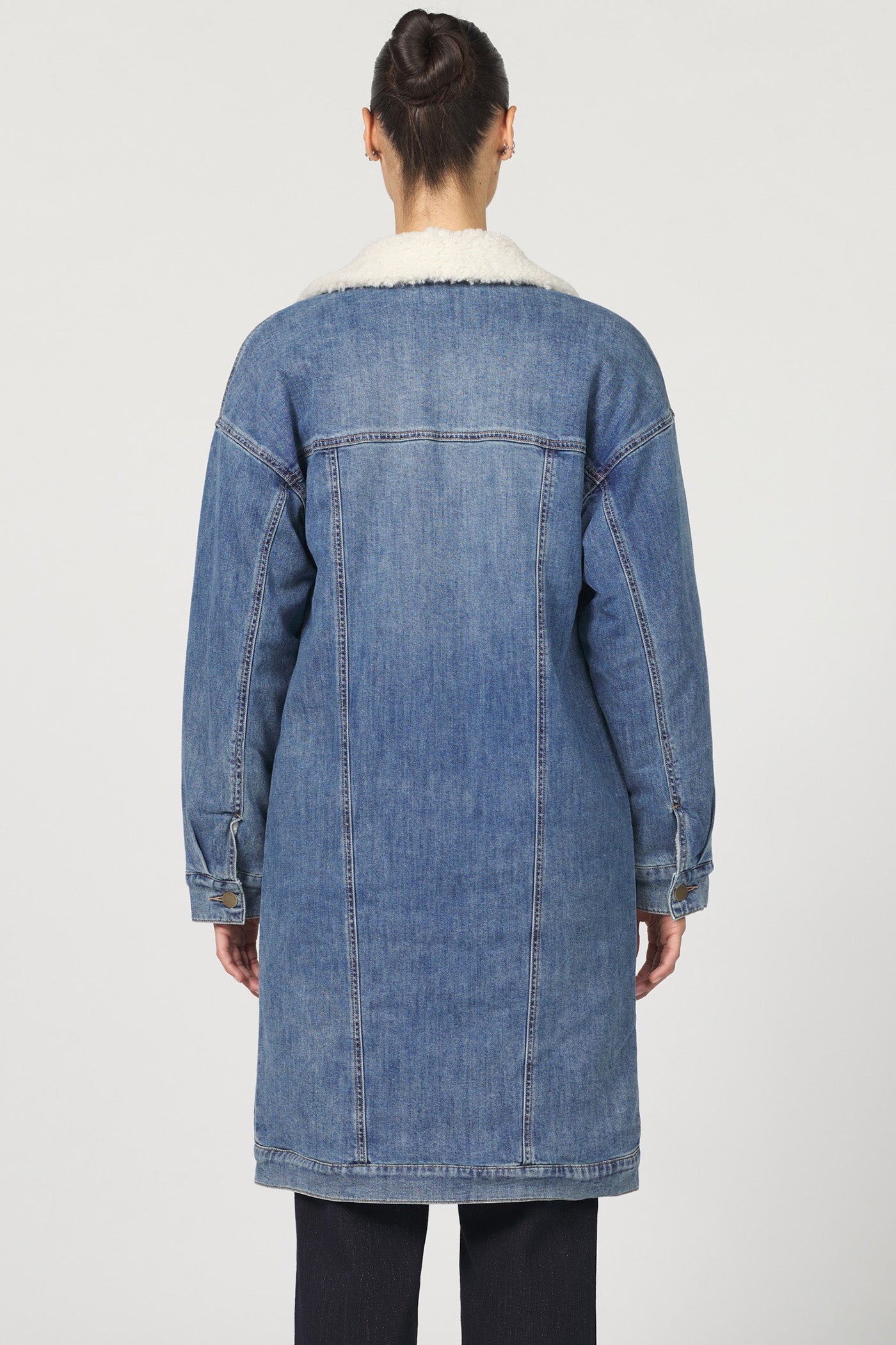 Dallas Denim Sherpa Jacket in Wave | Dear John