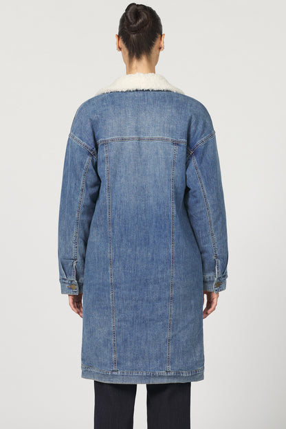 Dallas Denim Sherpa Jacket in Wave | Dear John