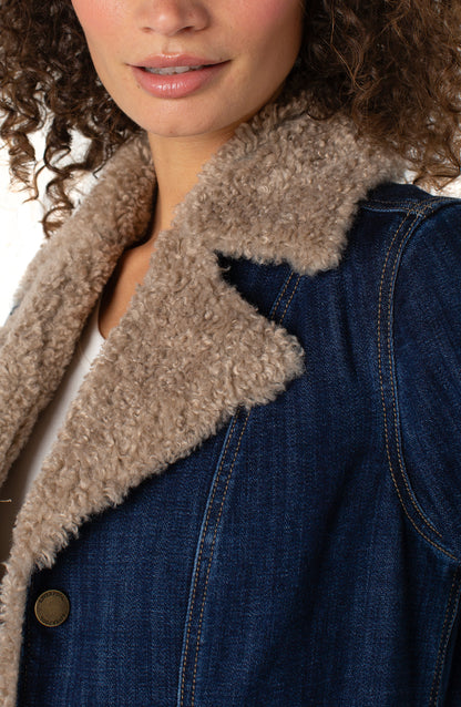 Sherpa Trimmed Denim Jacket | Liverpool