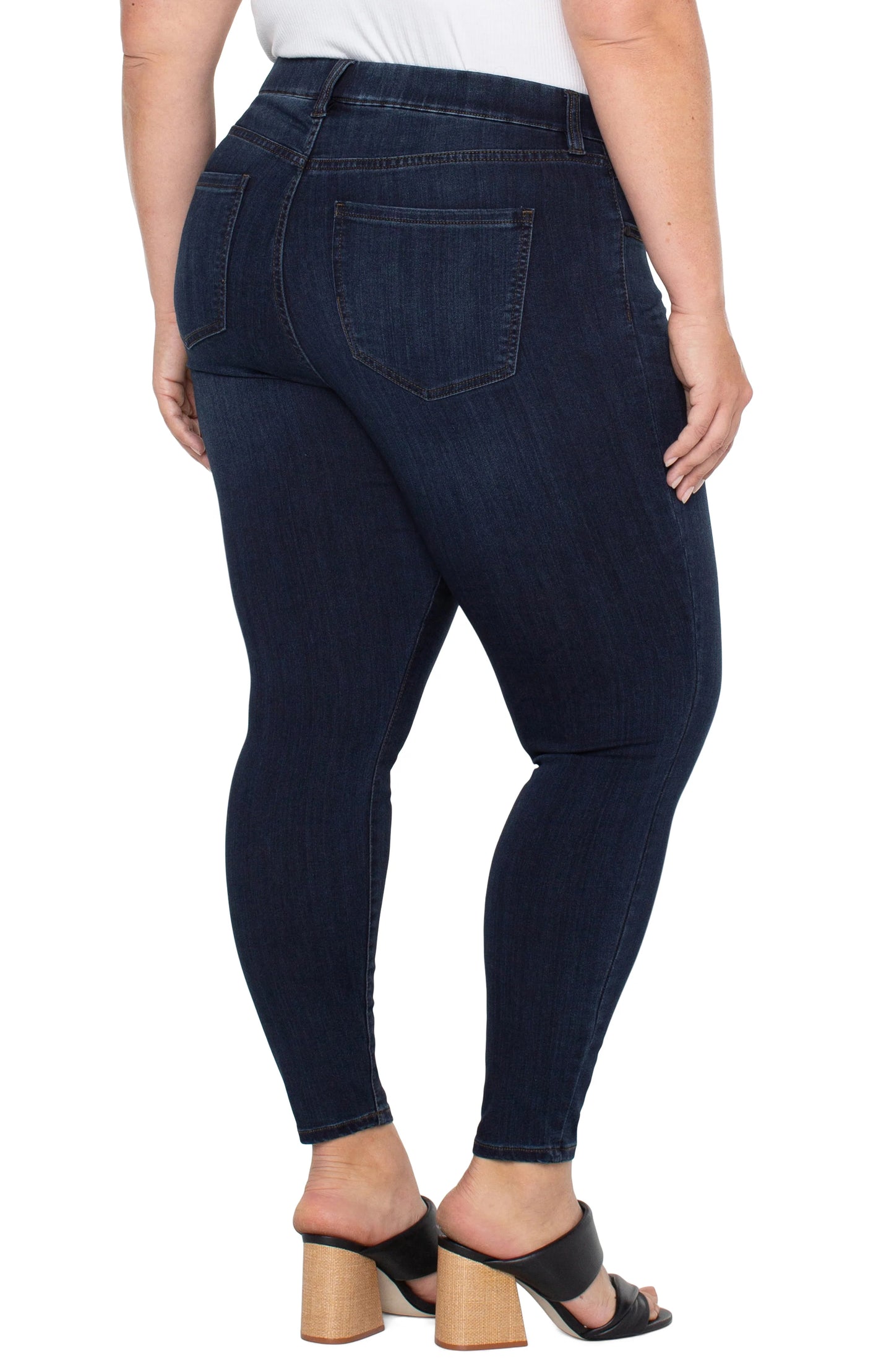 Plus Size Gia Glider Ankle Skinny in Dunmore Dark