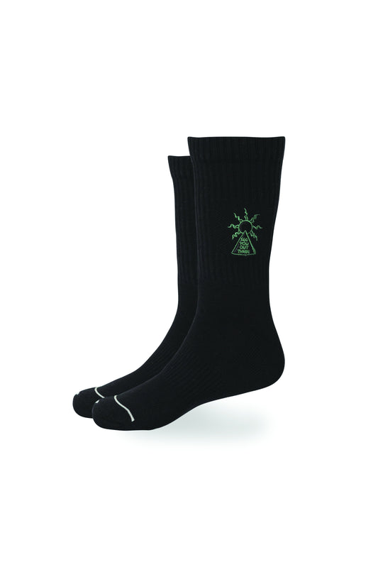 Rising Crew Socks in Black