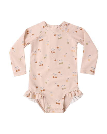 Cherries Rashguard Swimsuit