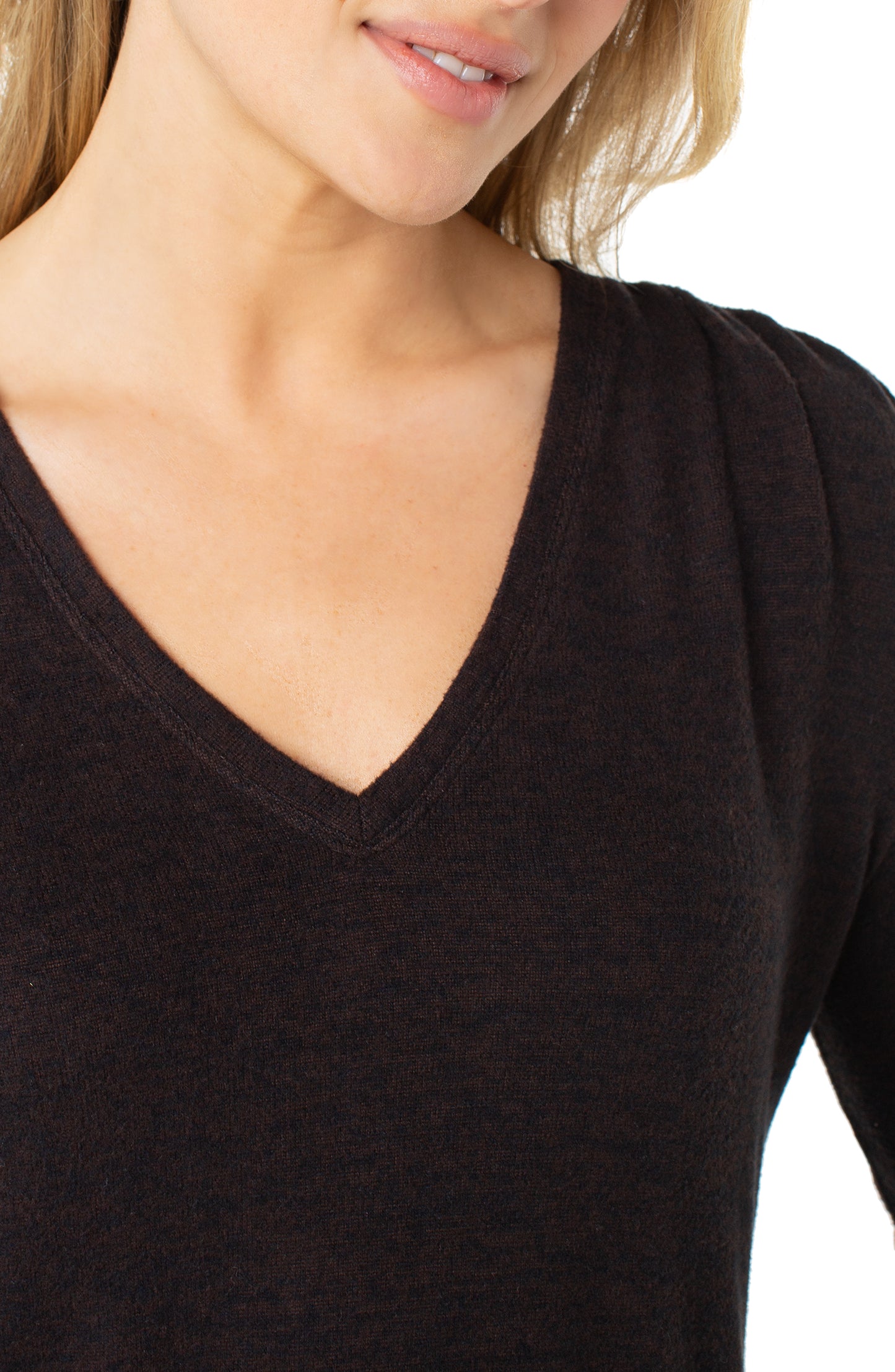 Shirred V-Neck in Java | Liverpool