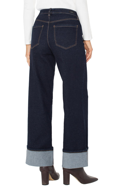 Morgan Cuffed Wide Leg in Indigo | Liverpool