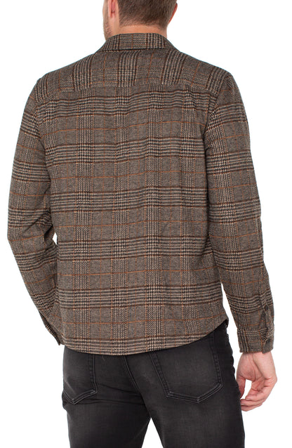 Knit Button Up in Black Multi | Liverpool