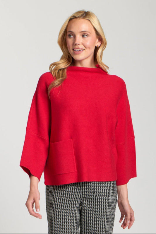 Boxy Sweater in Red | APNY