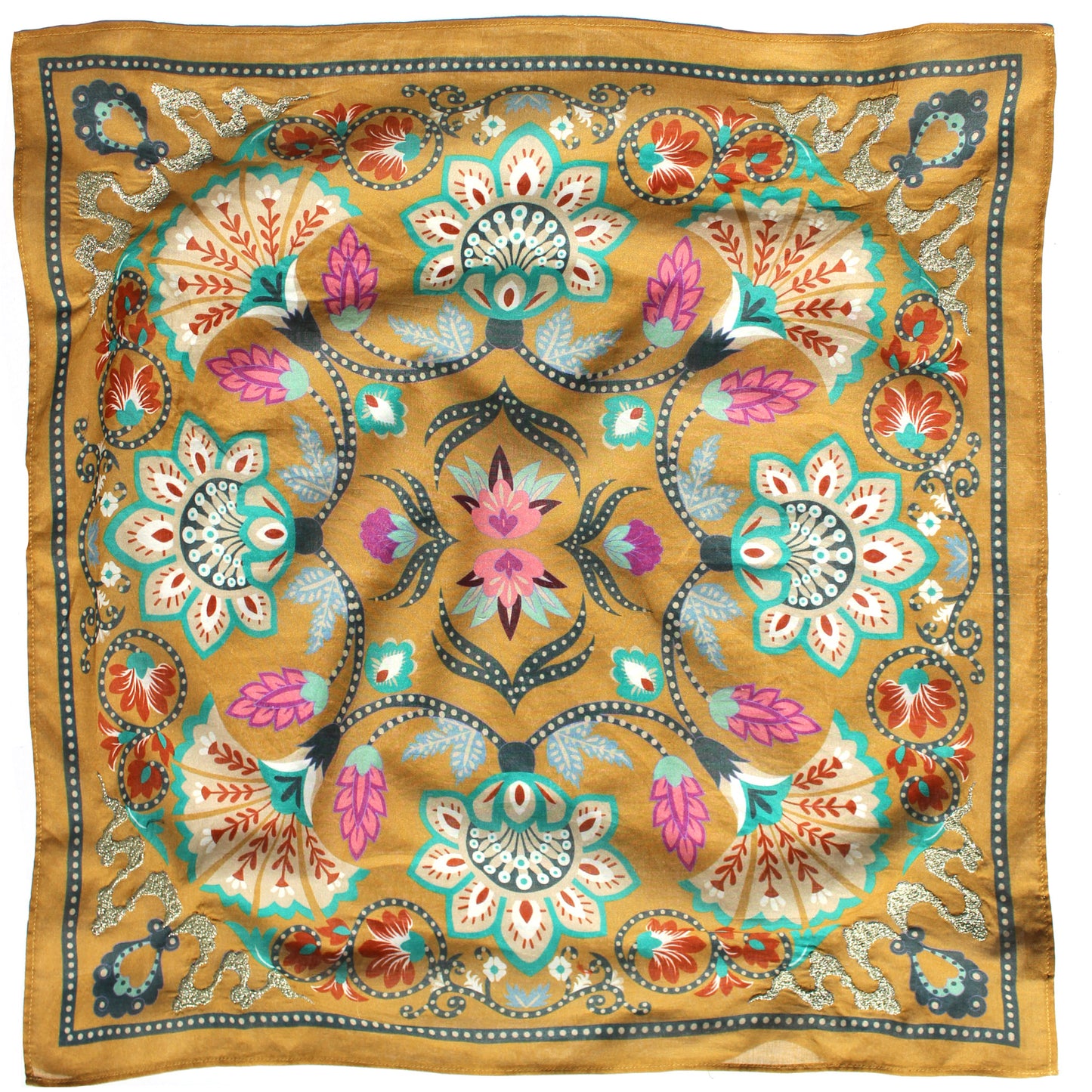 Bronze Mist Cotton Square Scarf