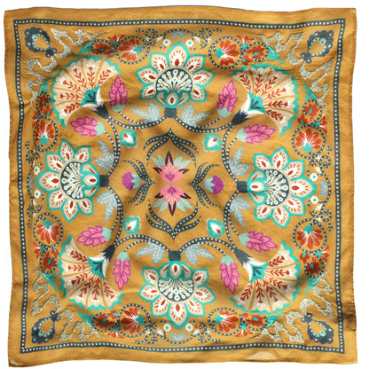 Bronze Mist Cotton Square Scarf