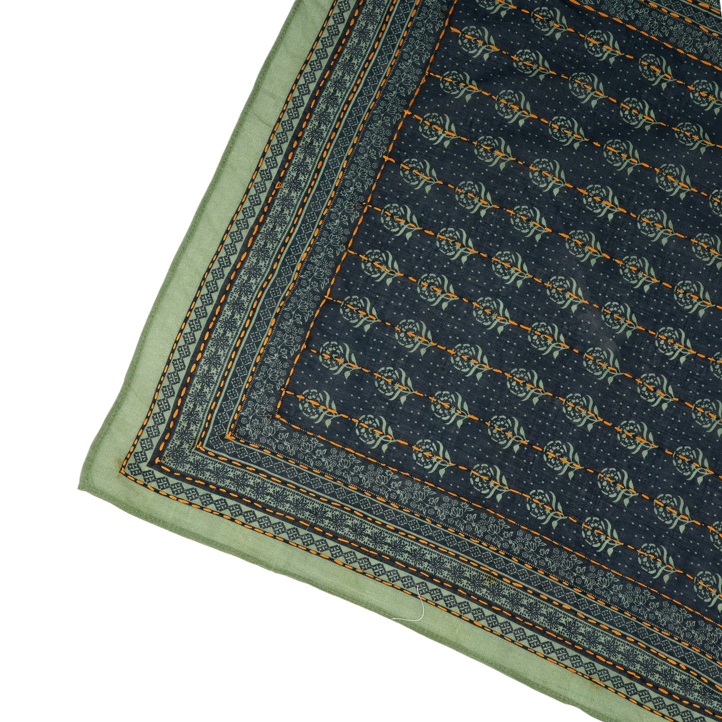 Hunter Green Cotton Square Scarf