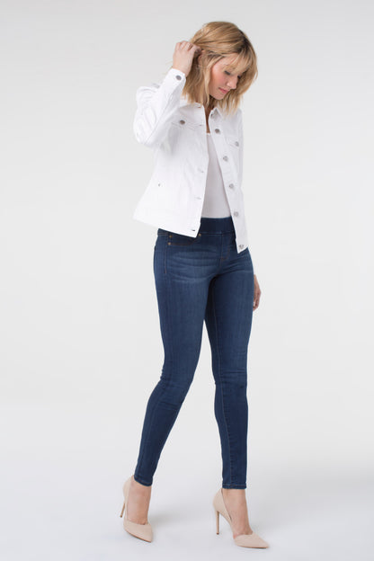 Classic Jean Jacket in Bright White | Liverpool