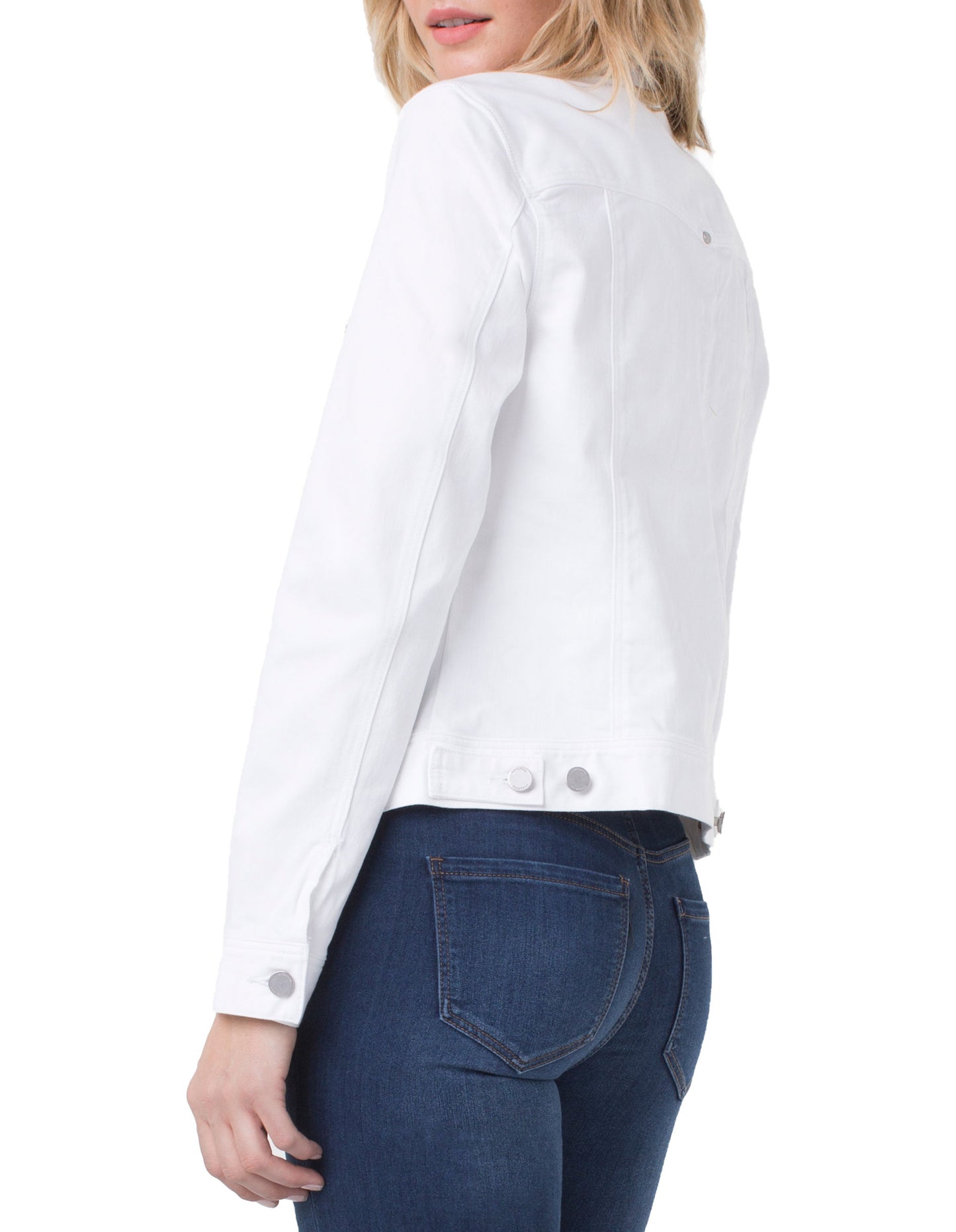 Classic Jean Jacket in Bright White | Liverpool