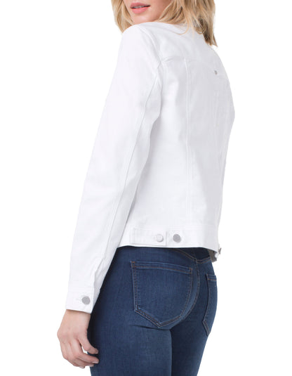 Classic Jean Jacket in Bright White | Liverpool