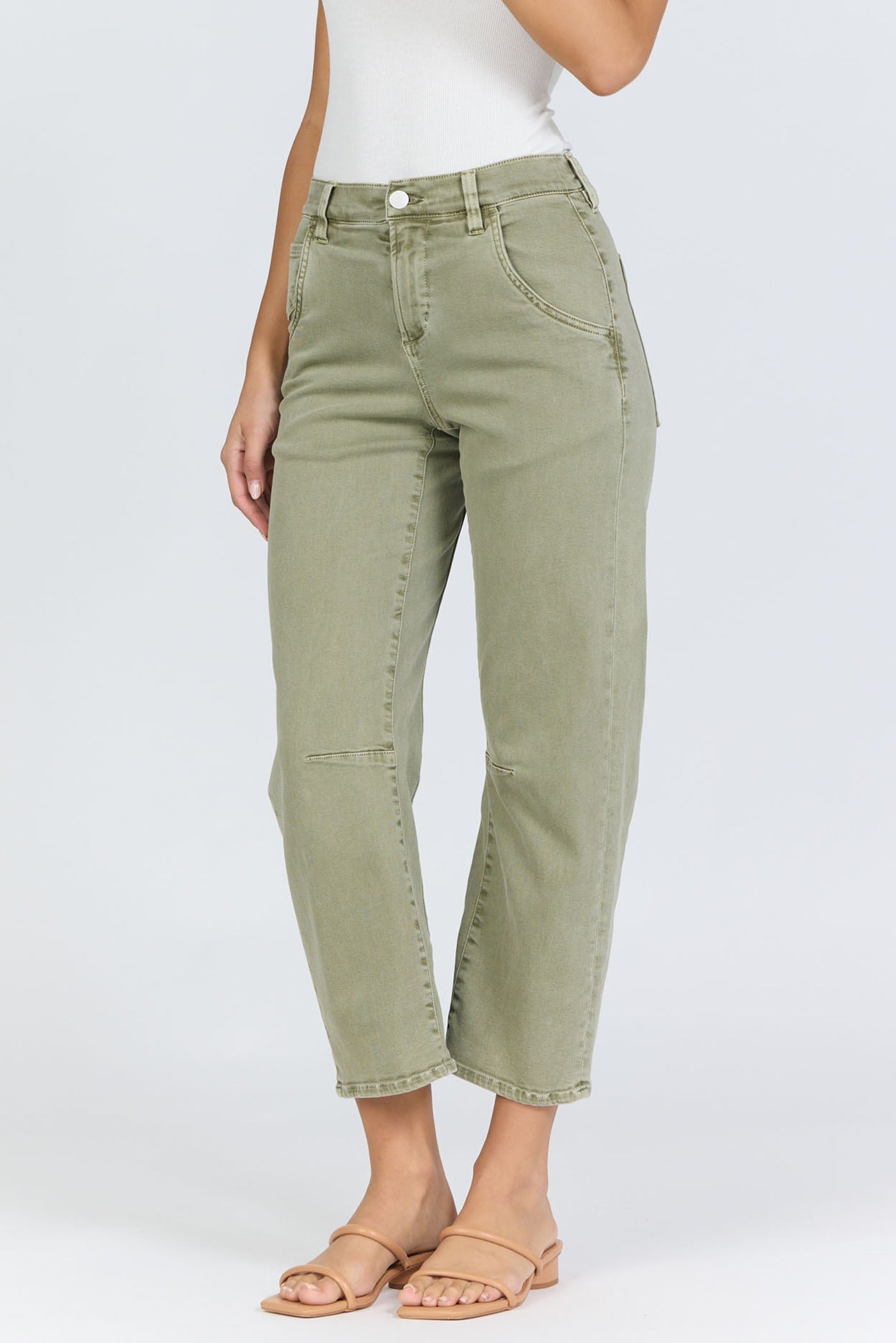 Lasso Barrel Jean in Vetiver | Dear John