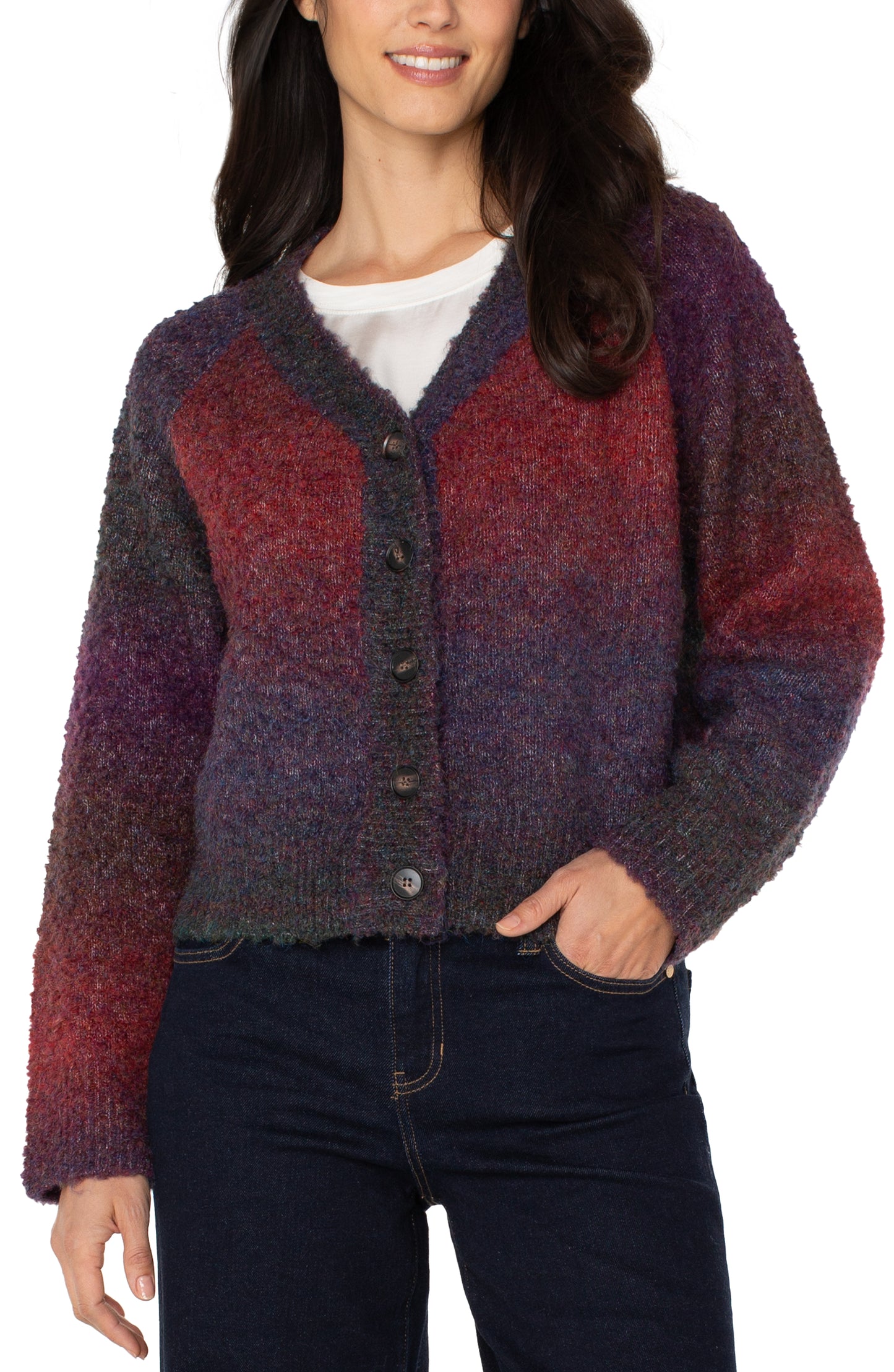 Raglan Cardigan in Burgundy | Liverpool
