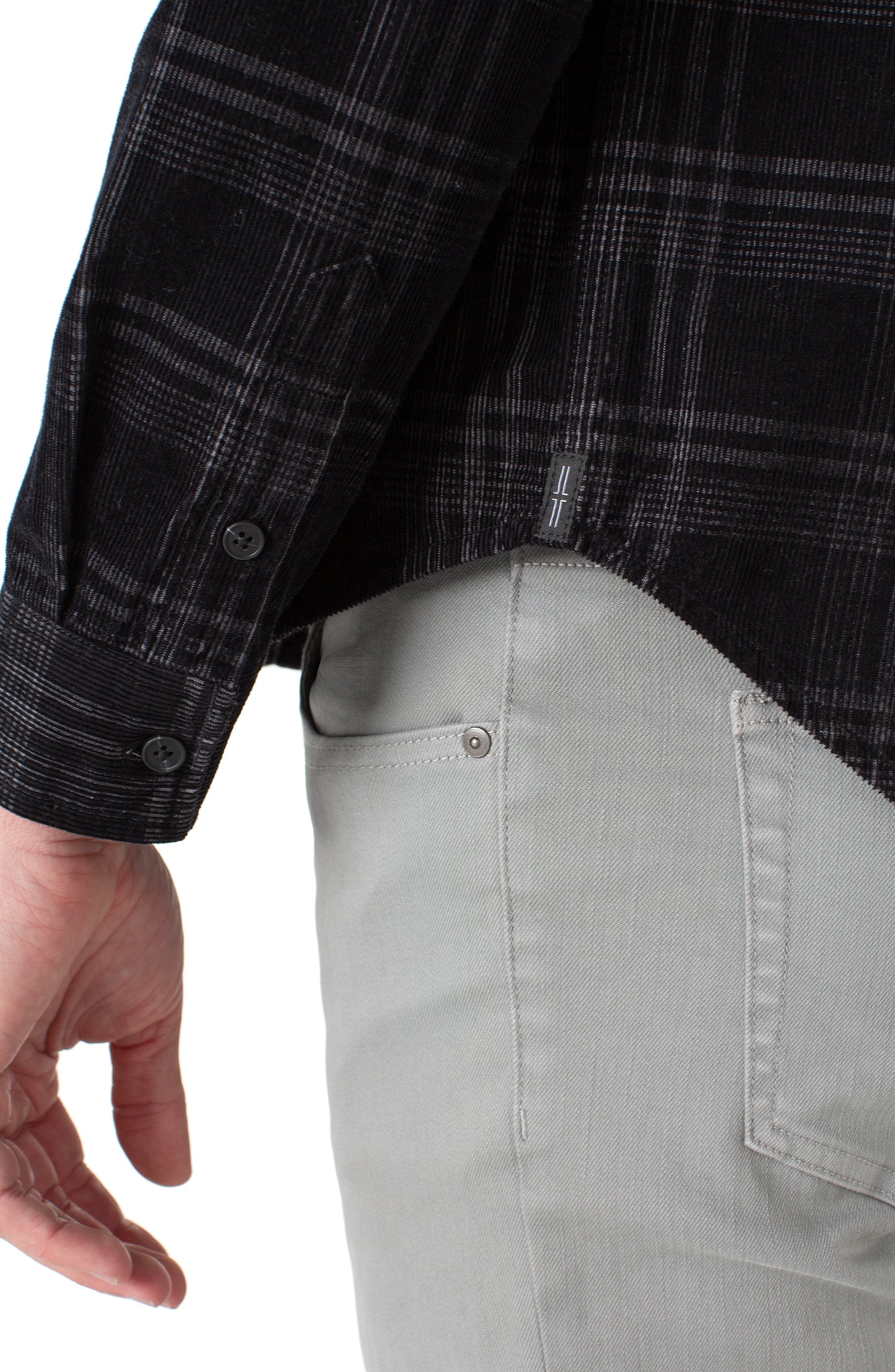 Double Pocket Button Up Shirt in Black | Liverpool