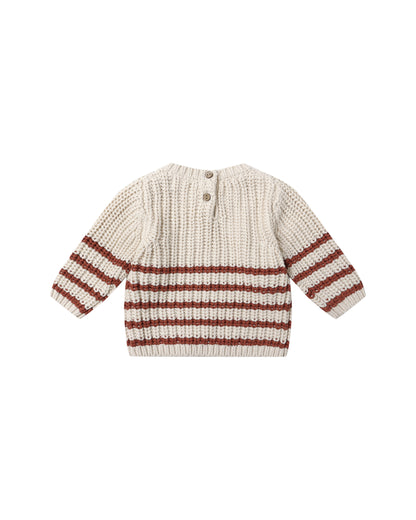 Cranberry Stripe Rex Sweater