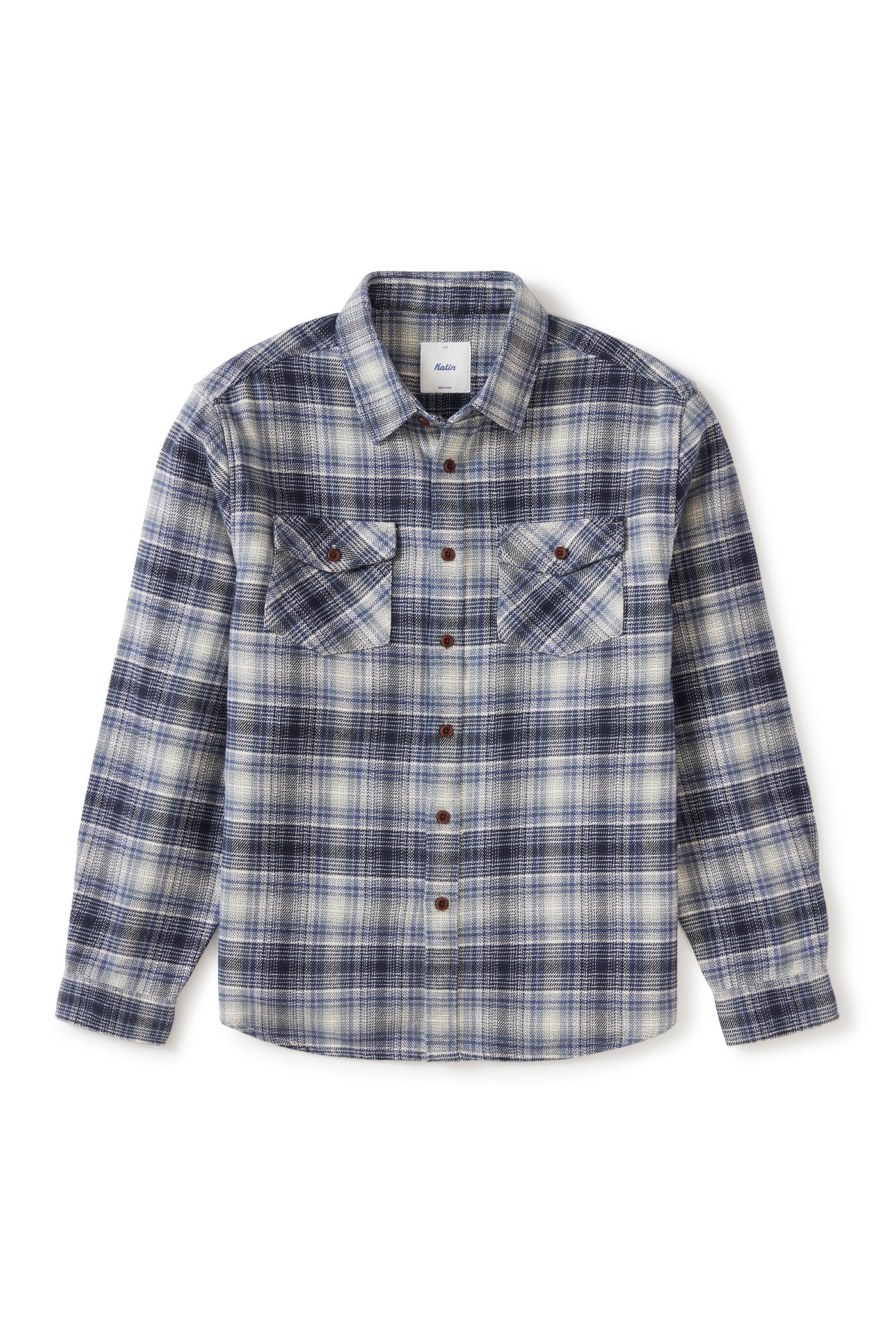 Sierra Flannel in Washed Blue | Katin