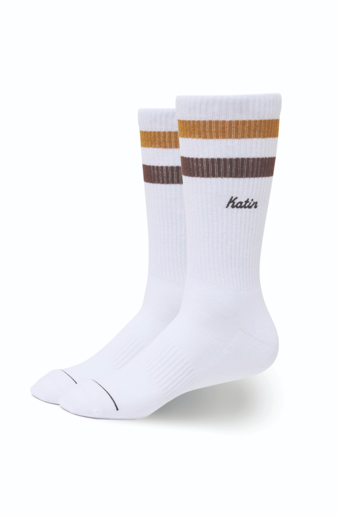 Felix Crew Socks in Cocoa Stripe