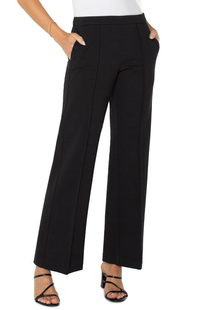 Kayla Wide Leg Trouser in Black | Liverpoo