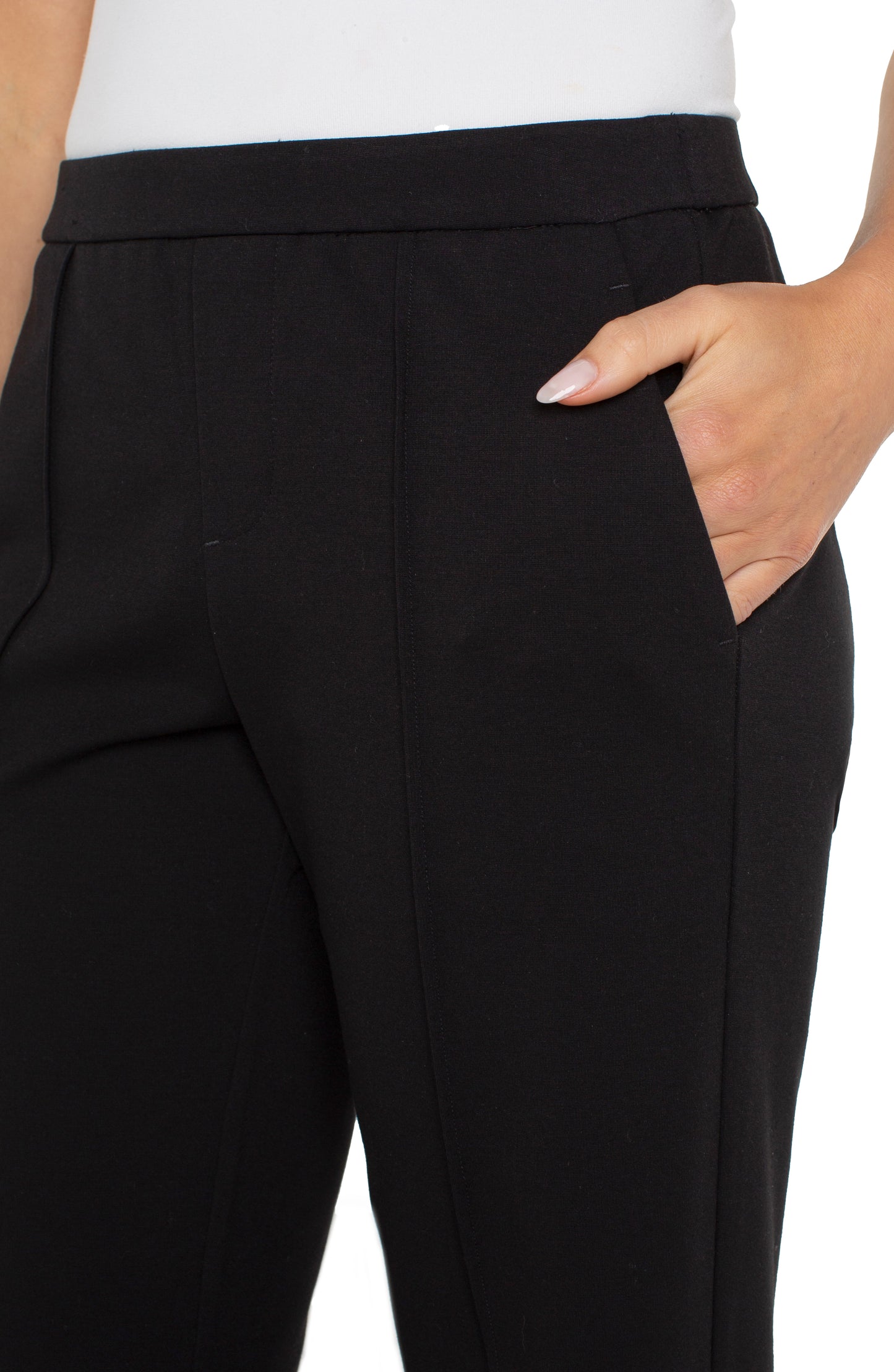 Kayla Wide Leg Trouser in Black | Liverpoo