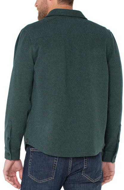 Knit Button Up in Spruce | Liverpool