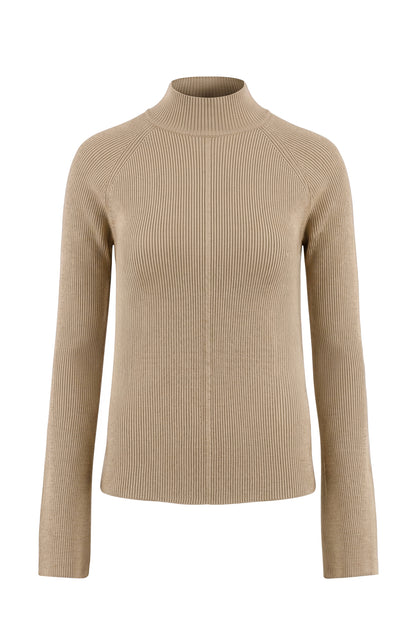 Long Sleeve Turtleneck in Khaki | Liverpool