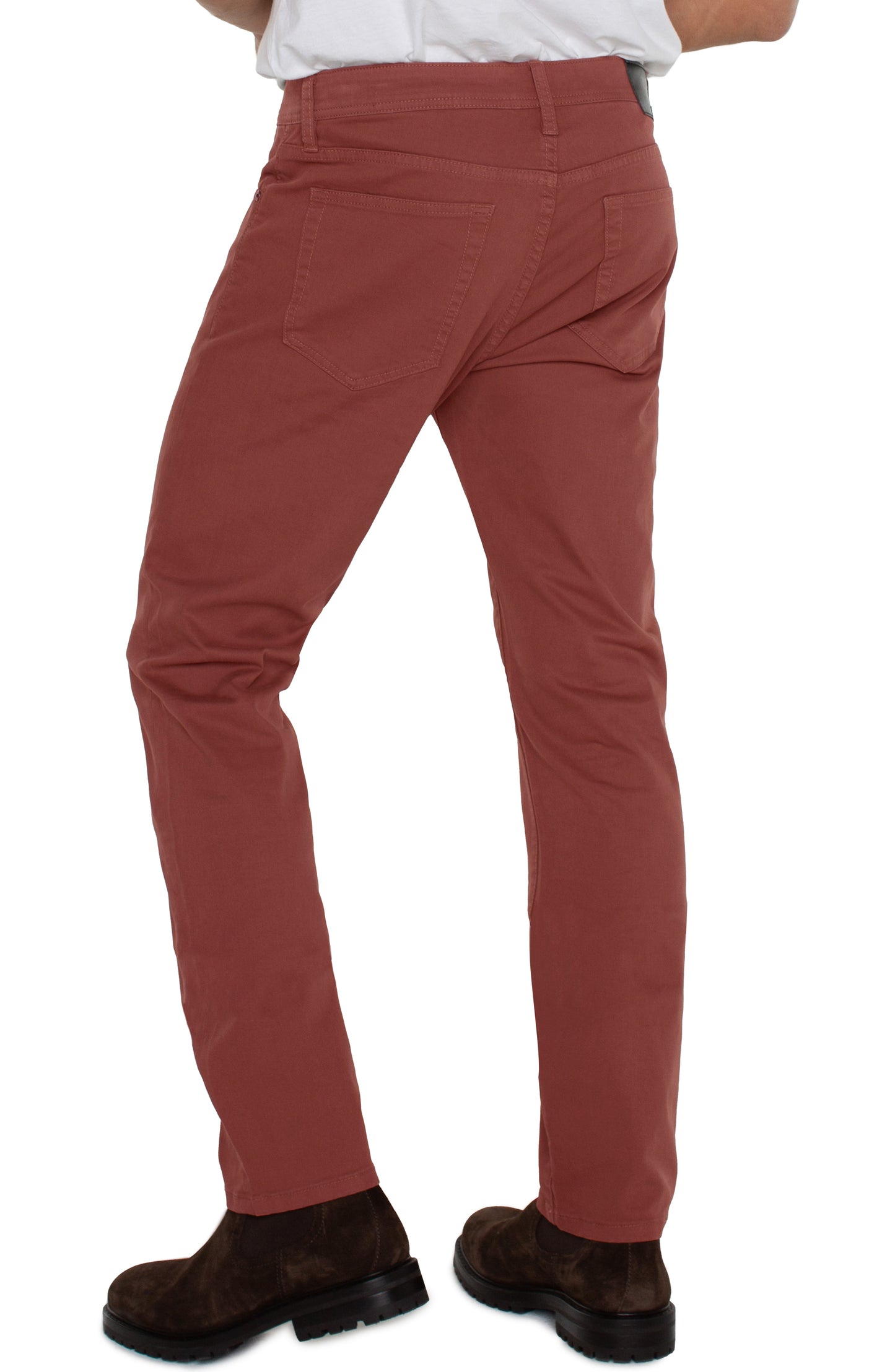 Modern Straight Chino Pant in Brick