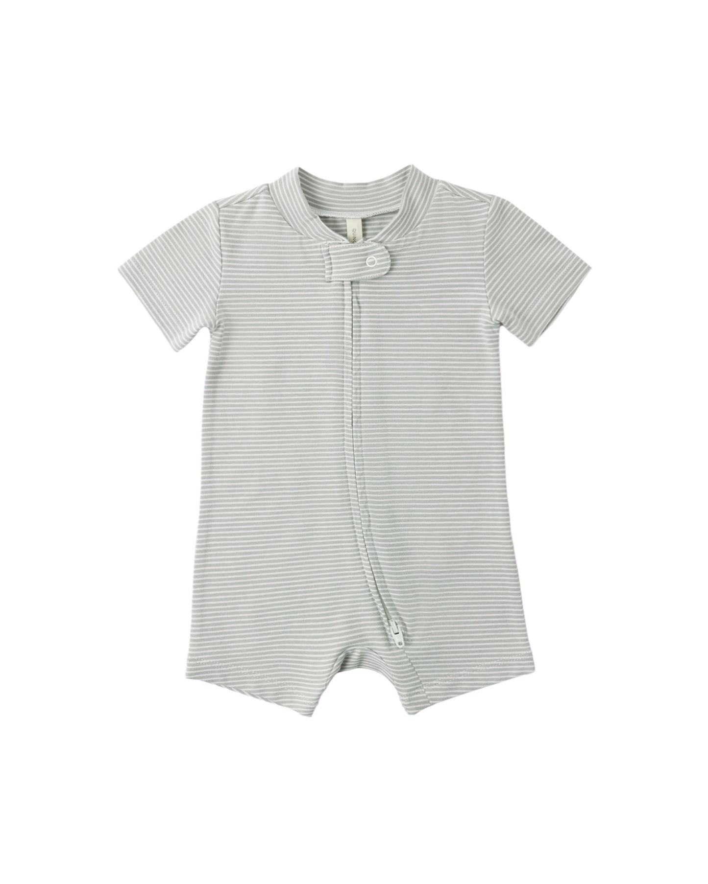 Sage Stripe Zip Short Sleeve Sleeper