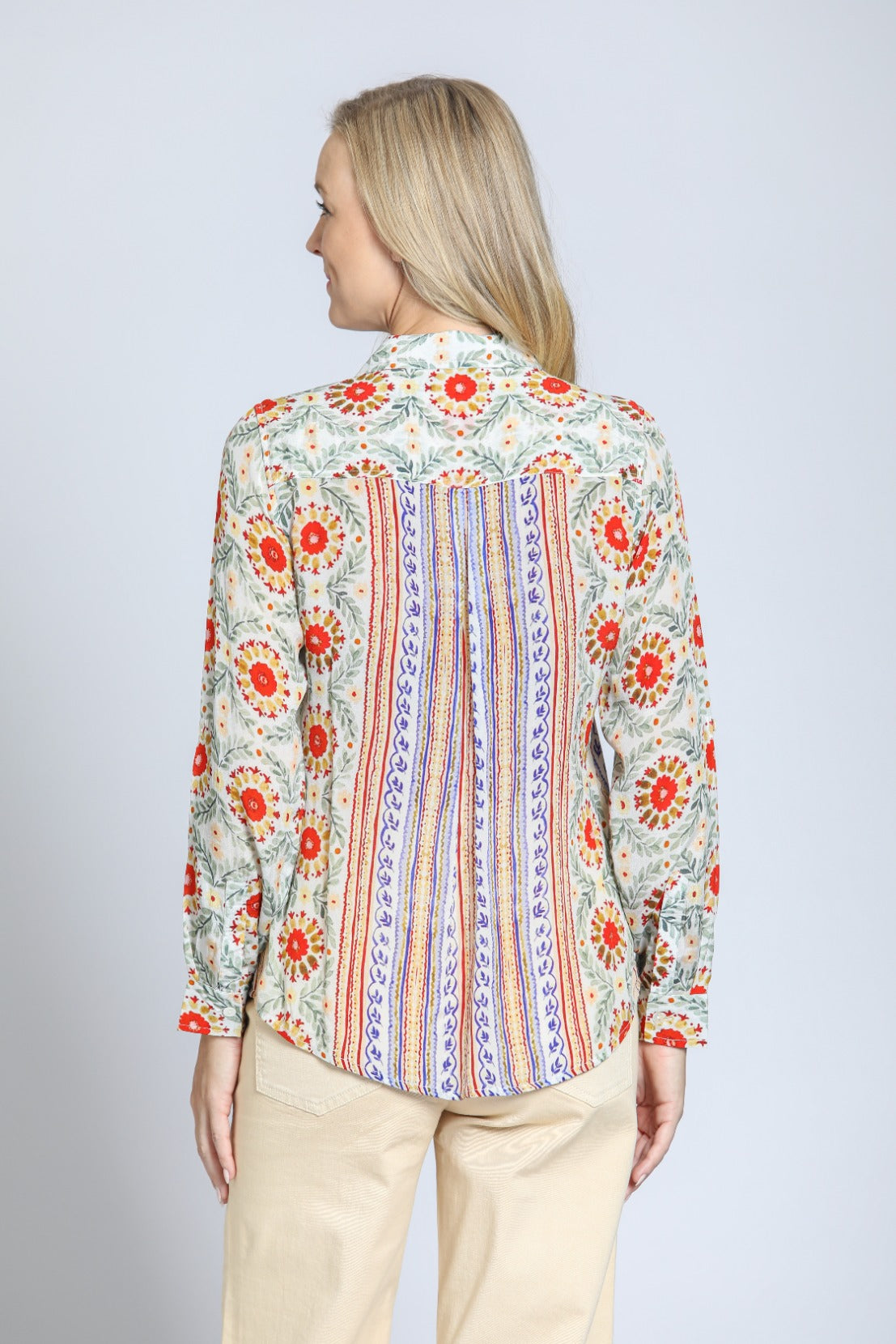 Multi Medallion Button-Up Blouse | APNY