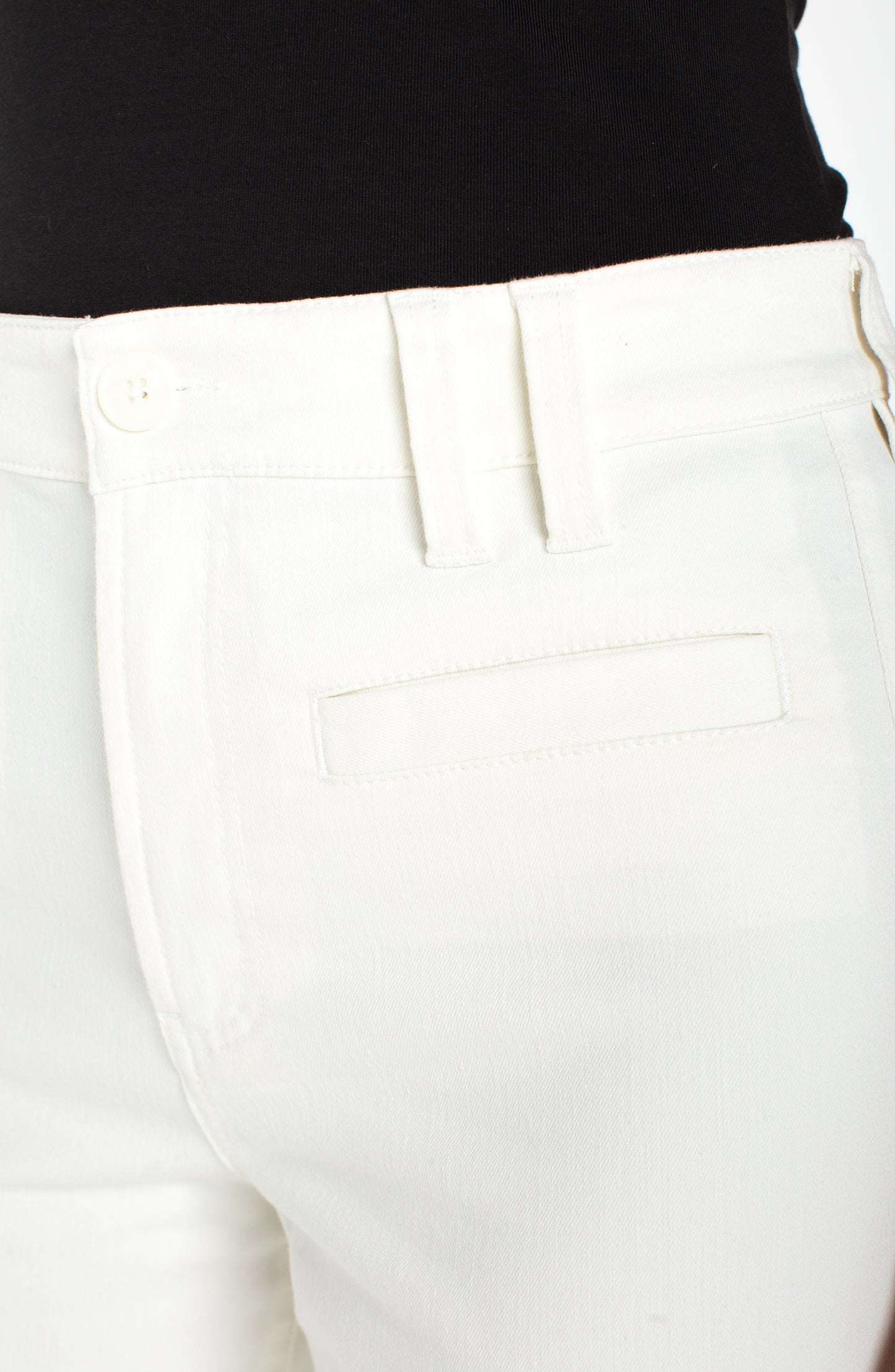 High Rise Wide Leg Crop in Cream | Liverpool