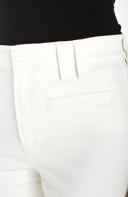 High Rise Wide Leg Crop in Cream | Liverpool