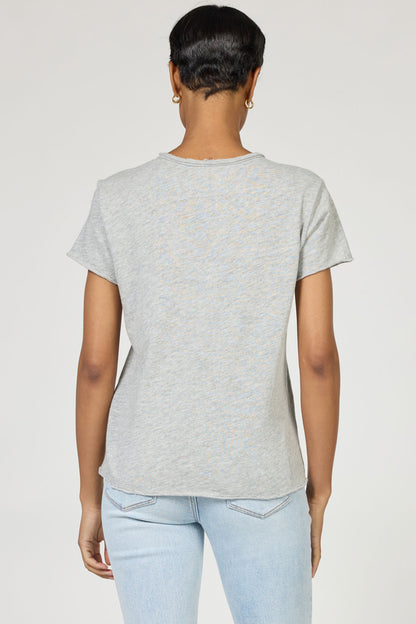 Vanya V-Neck Tee in Heather Grey | Dear John