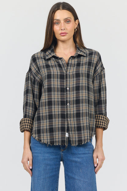 Adrianna Shirt in Midnight Plaid | Dear John