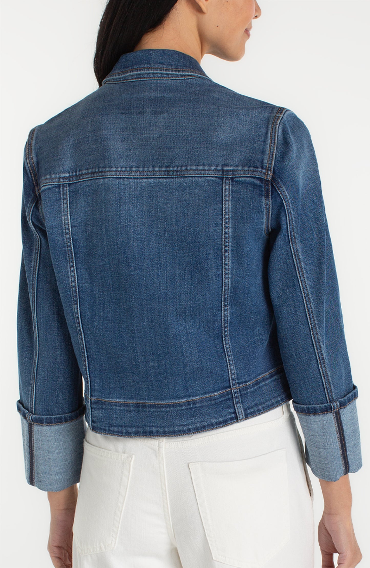 Cuffed Sleeve Denim Jacket | Liverpool