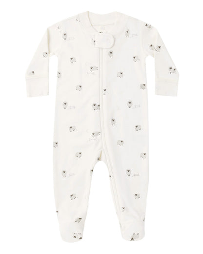 Sheep Long Sleeve Zip Footie Sleeper