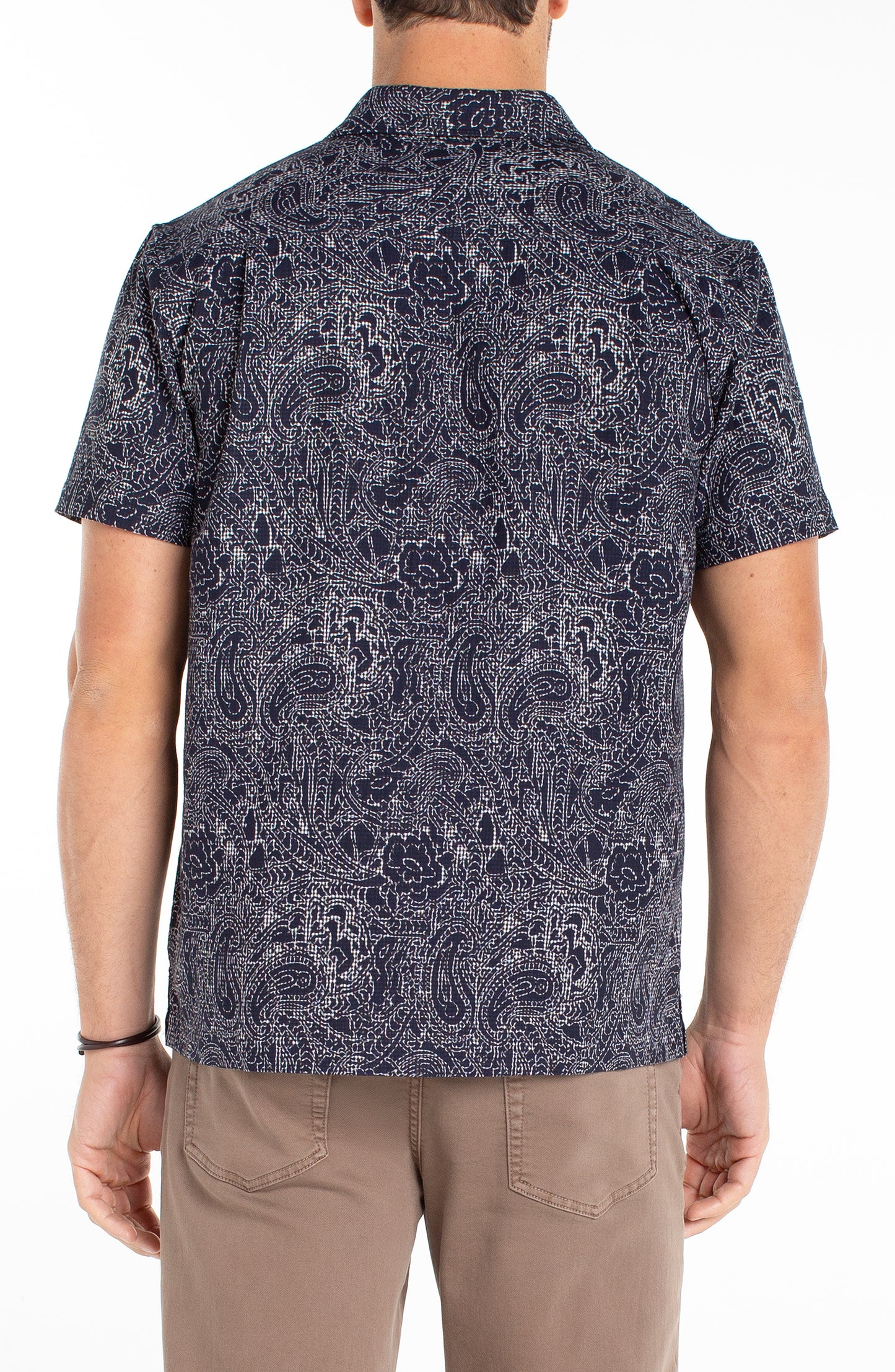 Short Sleeve Button Up in Midnight Multi | Liverpool